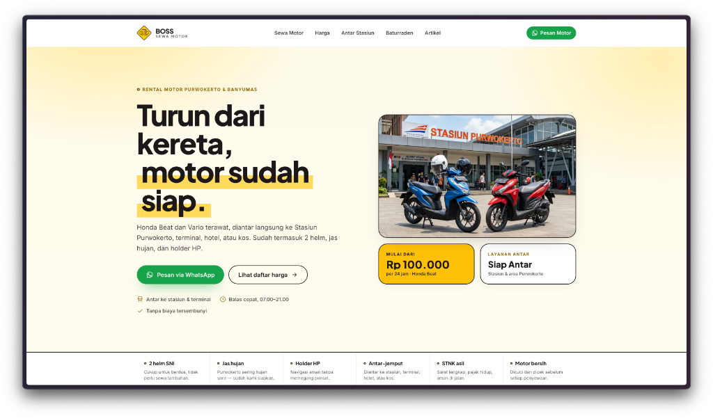Boss Sewa Motor — Autonomous Content & Social Media Engine for Motor Rental