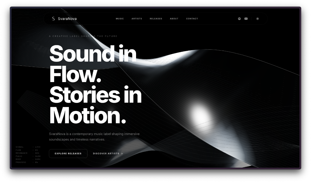 SvaraNova — Autonomous AI Music & Generative Video Production Label